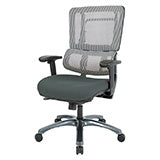 Vertical Grey Mesh Back Chair with Titanium Base